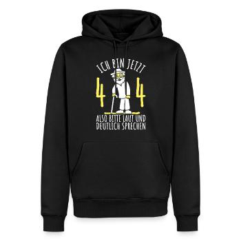 44. Geburtstag 44er 44ter Ich bin jetzt 44 Jahre - Männer Premium Bio Hoodie - Schwarz - Vorne - Nico (187cm)