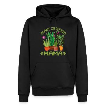 Plante Mère Mère Jardin Plantes Fleur - Sweat à capuche Premium bio Homme - noir - Devant - Nico (187cm)