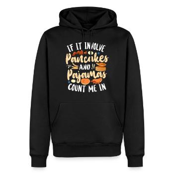 Pancake Lover Kids If It Involves - Men’s Premium Organic Hoodie - black - Front - Nico (187cm)