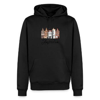 Amsterdam Netherlands Dutch - Männer Premium Bio Hoodie - Schwarz - Vorne - Nico (187cm)
