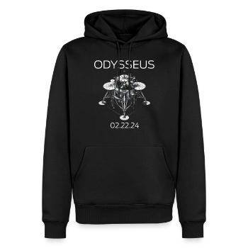 Odysseus Mondlandegerät Raumschiff Mondlandung - Männer Premium Bio Hoodie - Schwarz - Vorne - Nico (187cm)
