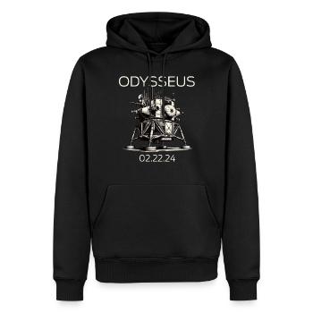 Odysseus Mondlandegerät Raumschiff Mondlandung - Männer Premium Bio Hoodie - Schwarz - Vorne - Nico (187cm)