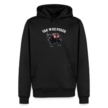 Yak Whisperer Himalaya Tibet - Sweat à capuche Premium bio Homme - noir - Devant - Nico (187cm)