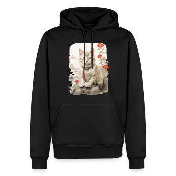 Hauskatzen Besitzer Niedliche Katze Katzen Dame - Männer Premium Bio Hoodie - Schwarz - Vorne - Nico (187cm)