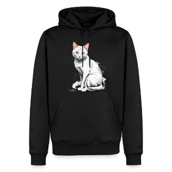 Hauskatzen Besitzer Niedliche Katze Katzen Dame - Männer Premium Bio Hoodie - Schwarz - Vorne - Nico (187cm)