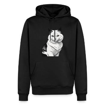 Hauskatzen Besitzer Niedliche Katze Katzen Dame - Männer Premium Bio Hoodie - Schwarz - Vorne - Nico (187cm)