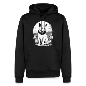 Hauskatzen Besitzer Niedliche Katze Katzen Dame - Männer Premium Bio Hoodie - Schwarz - Vorne - Nico (187cm)