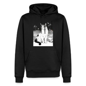 Hauskatzen Besitzer Niedliche Katze Katzen Dame - Männer Premium Bio Hoodie - Schwarz - Vorne - Nico (187cm)