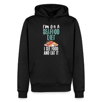 Cadeaux de graisse drôles - Sweat à capuche Premium bio Homme - noir - Devant - Nico (187cm)