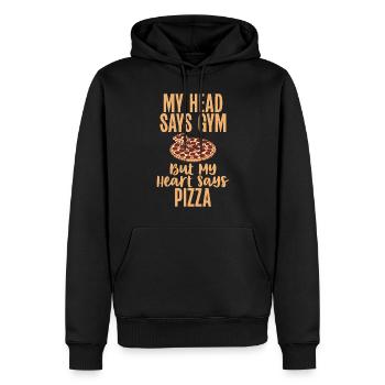 Cadeaux de graisse drôles - Sweat à capuche Premium bio Homme - noir - Devant - Nico (187cm)
