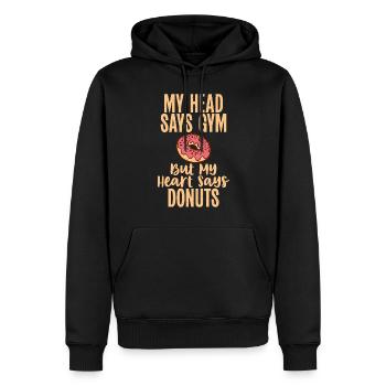 Cadeaux de graisse drôles - Sweat à capuche Premium bio Homme - noir - Devant - Nico (187cm)