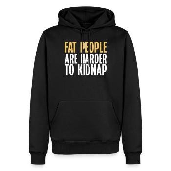 Cadeaux de graisse drôles - Sweat à capuche Premium bio Homme - noir - Devant - Nico (187cm)