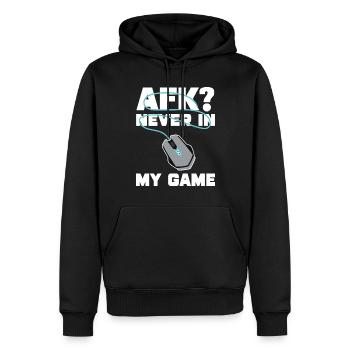 PC Joueur Vidéo Ordinateur Nerd Jeux WASD - Sweat à capuche Premium bio Homme - noir - Devant - Nico (187cm)