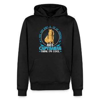 Capybara Find Me Cool Amérique du Sud Capybara - Sweat à capuche Premium bio Homme - noir - Devant - Nico (187cm)
