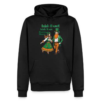 DANSE IRLANDAISE RACINES IRLANDAISES DANSE POUSSE - Sweat à capuche Premium bio Homme - noir - Devant - Nico (187cm)