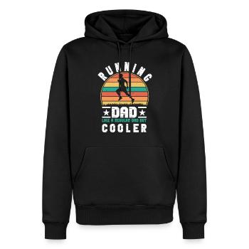 Running Dad Marathon Runner Trainer Marathoner - Männer Premium Bio Hoodie - Schwarz - Vorne - Nico (187cm)