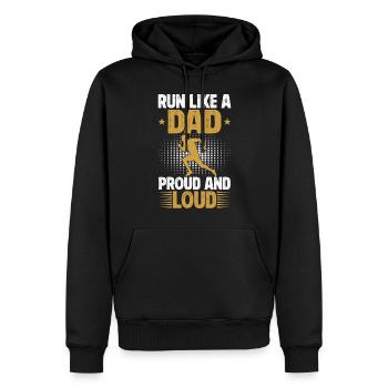 Running Dad Marathon Runner Trainer Marathoner - Männer Premium Bio Hoodie - Schwarz - Vorne - Nico (187cm)