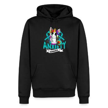 Trouble anxieux Troubles anxieux - Sweat à capuche Premium bio Homme - noir - Devant - Nico (187cm)