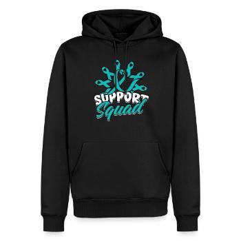 Escouade de soutien pour les troubles anxieux - Sweat à capuche Premium bio Homme - noir - Devant - Nico (187cm)