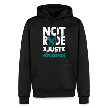 Teal Ribbon PTSD Stress Angststörung - Männer Premium Bio Hoodie - Schwarz - Vorne - Nico (187cm)