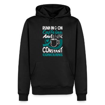 Sarcelle d’hiver SSPT Stress Trouble anxieux - Sweat à capuche Premium bio Homme - noir - Devant - Nico (187cm)