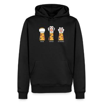 Rock Paper Scissors - Männer Premium Bio Hoodie - Schwarz - Vorne - Nico (187cm)