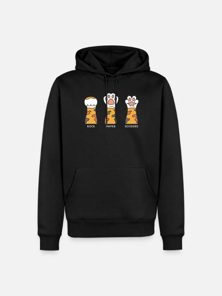 Rock Paper Scissors - Men’s Premium Organic Hoodie - black