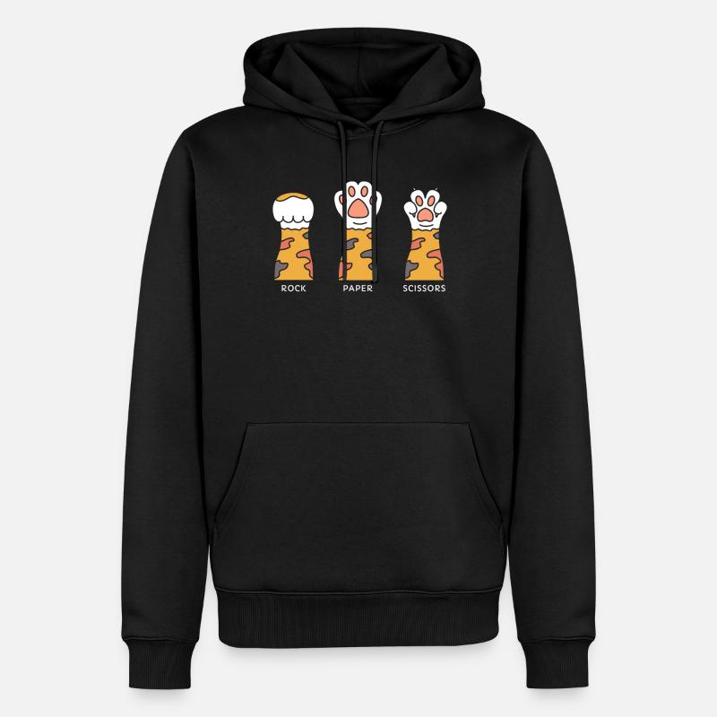 Rock Paper Scissors - Männer Premium Bio Hoodie - Schwarz