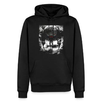 Créature mythique de l’homme-papillon - Sweat à capuche Premium bio Homme - noir - Devant - Nico (187cm)
