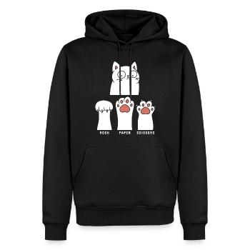 Rock Paper Scissors - Männer Premium Bio Hoodie - Schwarz - Vorne - Nico (187cm)