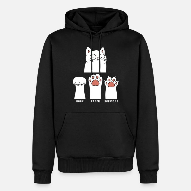 Rock Paper Scissors - Männer Premium Bio Hoodie - Schwarz