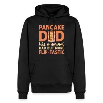 Amateur de crêpes Enfants Papa Crêpe Papa - Sweat à capuche Premium bio Homme - noir - Devant - Nico (187cm)