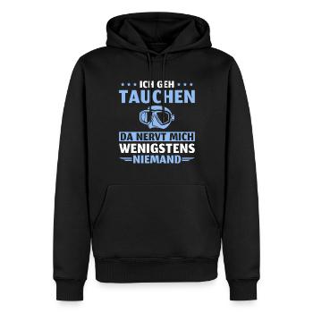 Tauchen Humor Tauchsport Taucher - Männer Premium Bio Hoodie - Schwarz - Vorne - Nico (187cm)