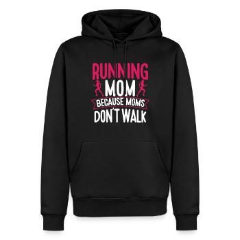 Running Mom Marathon Runner Jogging - Sweat à capuche Premium bio Homme - noir - Devant - Nico (187cm)