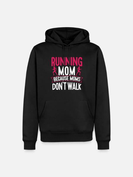 Running Mom Marathon Runner Jogging - Men’s Premium Organic Hoodie - black