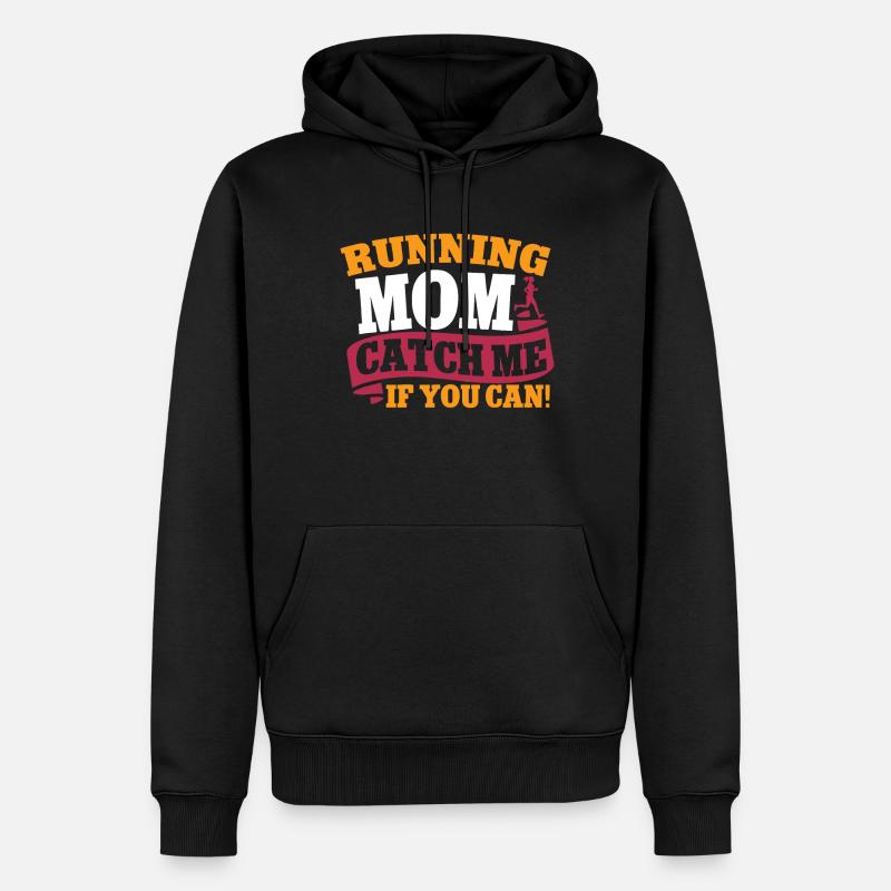 Running Mom Marathon Runner Jogging - Sweat à capuche Premium bio Homme - noir
