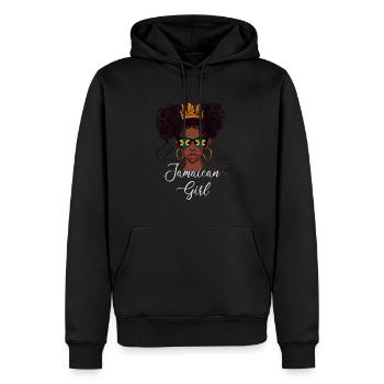 Fille jamaïcaine Drapeau Jamaïque - Sweat à capuche Premium bio Homme - noir - Devant - Nico (187cm)