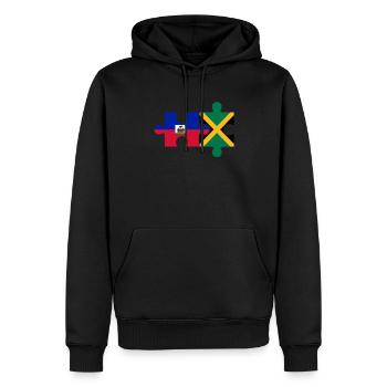 Jamaïcain Haïtien Jamaïque - Sweat à capuche Premium bio Homme - noir - Devant - Nico (187cm)