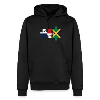 Jamaïcain Panama Jamaïque - Sweat à capuche Premium bio Homme - noir - Devant - Nico (187cm)