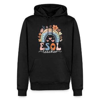 Englischlehrer Englischlehrerin ESOL Teacher - Männer Premium Bio Hoodie - Schwarz - Vorne - Nico (187cm)