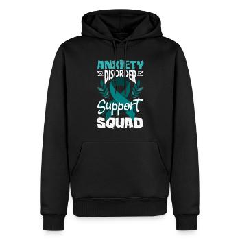 Teal Ribbon PTSD Stress Angststörung - Männer Premium Bio Hoodie - Schwarz - Vorne - Nico (187cm)