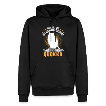 Nur ein Quokka Kostüm Beuteltier Quokka - Männer Premium Bio Hoodie - Schwarz - Vorne - Nico (187cm)