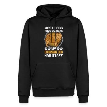 Eurasier a du personnel Spitz d’Eurasie - Sweat à capuche Premium bio Homme - noir - Devant - Nico (187cm)