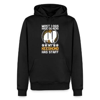 Wolfsspitz hat Personal Deutscher Wolfsspitz - Männer Premium Bio Hoodie - Schwarz - Vorne - Nico (187cm)