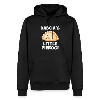 Babcia Petit Pierogi - Sweat à capuche Premium bio Homme - noir - Devant - Nico (187cm)