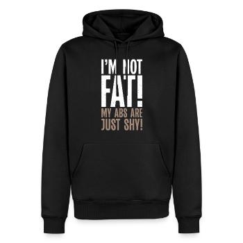 Cadeaux de graisse drôles - Sweat à capuche Premium bio Homme - noir - Devant - Nico (187cm)
