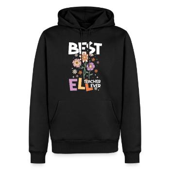 Bester Englischlehrer Englischlehrerin - Männer Premium Bio Hoodie - Schwarz - Vorne - Nico (187cm)