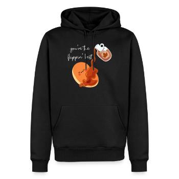 Les enfants amateurs de crêpes vous êtes le - Sweat à capuche Premium bio Homme - noir - Devant - Nico (187cm)