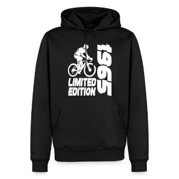 Édition limitée 1965 édition limitée anniversaire - Sweat à capuche Premium bio Homme - noir - Devant - Nico (187cm)