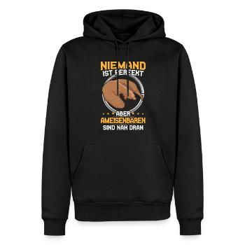 Le fourmilier est un fourmilier parfait - Sweat à capuche Premium bio Homme - noir - Devant - Nico (187cm)